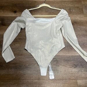 Lululemon Athletica Wunder Most Square-Neck Bodysuit - Cream